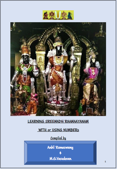 LEARNING SREEMADH RAAMAAYANAM
WITH or USING NUMBERs